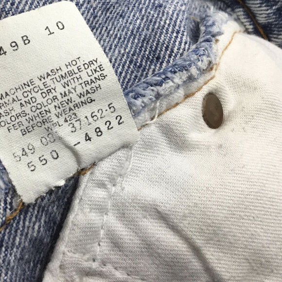 Vintage Levis 550~Acid Wash~Tall~Tapered Leg~USA~ - Picture 9 of 10